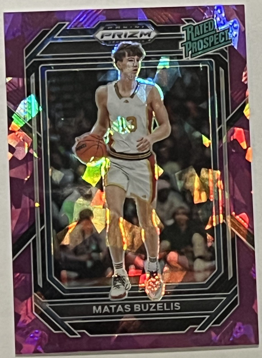 2023 Prizm Draft Picks - Rated Prospect Matas Buzelis #3 Purple Ice Prizm /149