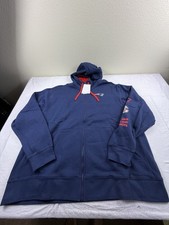 NWT Men  s Nike New England Patriots Primetime Club Full Zip Hoodie Medium Navy
