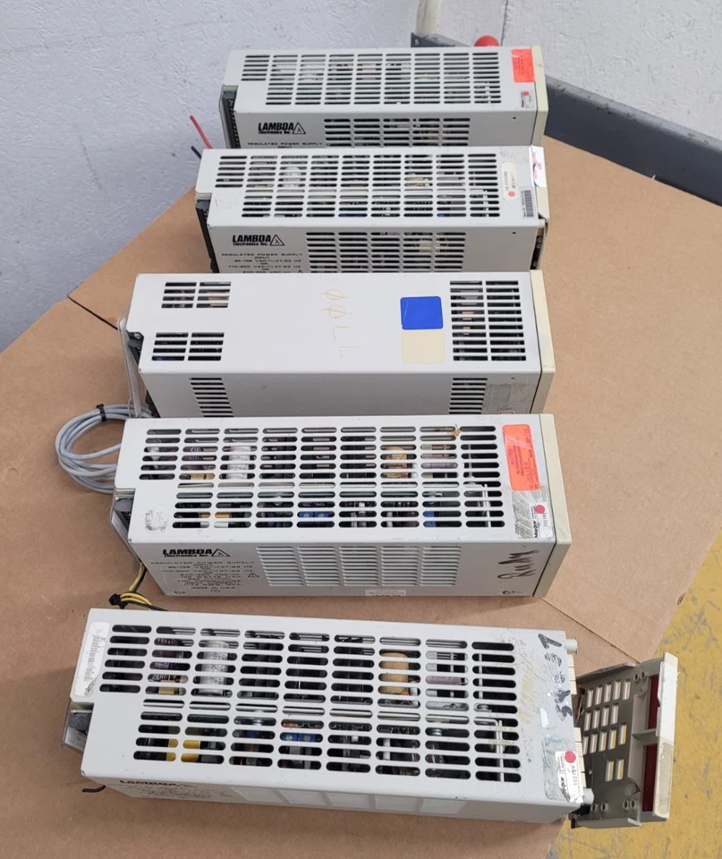 Lot of 5 Lambda Regulated DC Power Supply LLS5008, 0-8V 10A For Parts or Repair - Image 4 of 4