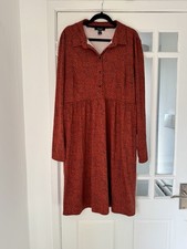 New Look Maternity Animal Print Jersey Stretch Shirt Dress Size 16