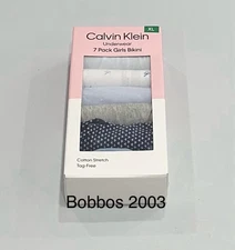 Calvin Klein Girls 7-Pack Bikini Underwear, Multicolor, Size XL