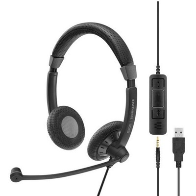 EPOS SC 75 USB MS, Schwarz, Headset, Inline-Control, Kunstleder