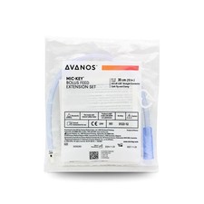 MIC-Key Bolus Enteral Feed Tube Set Cath Tip SECUR-LOK Straight Connect/Clamp, 1