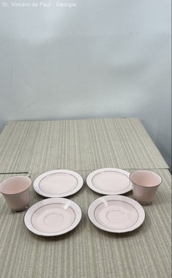 Vintage Noritake Always Pink 8101 W82 Set Of 2 Dessert Plate & Tea
