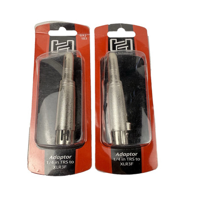 Hosa GXJ-183 Adaptor 1/4'' TRS to XLR3F Female Adapter GXJ 183 Lot Set Of 2