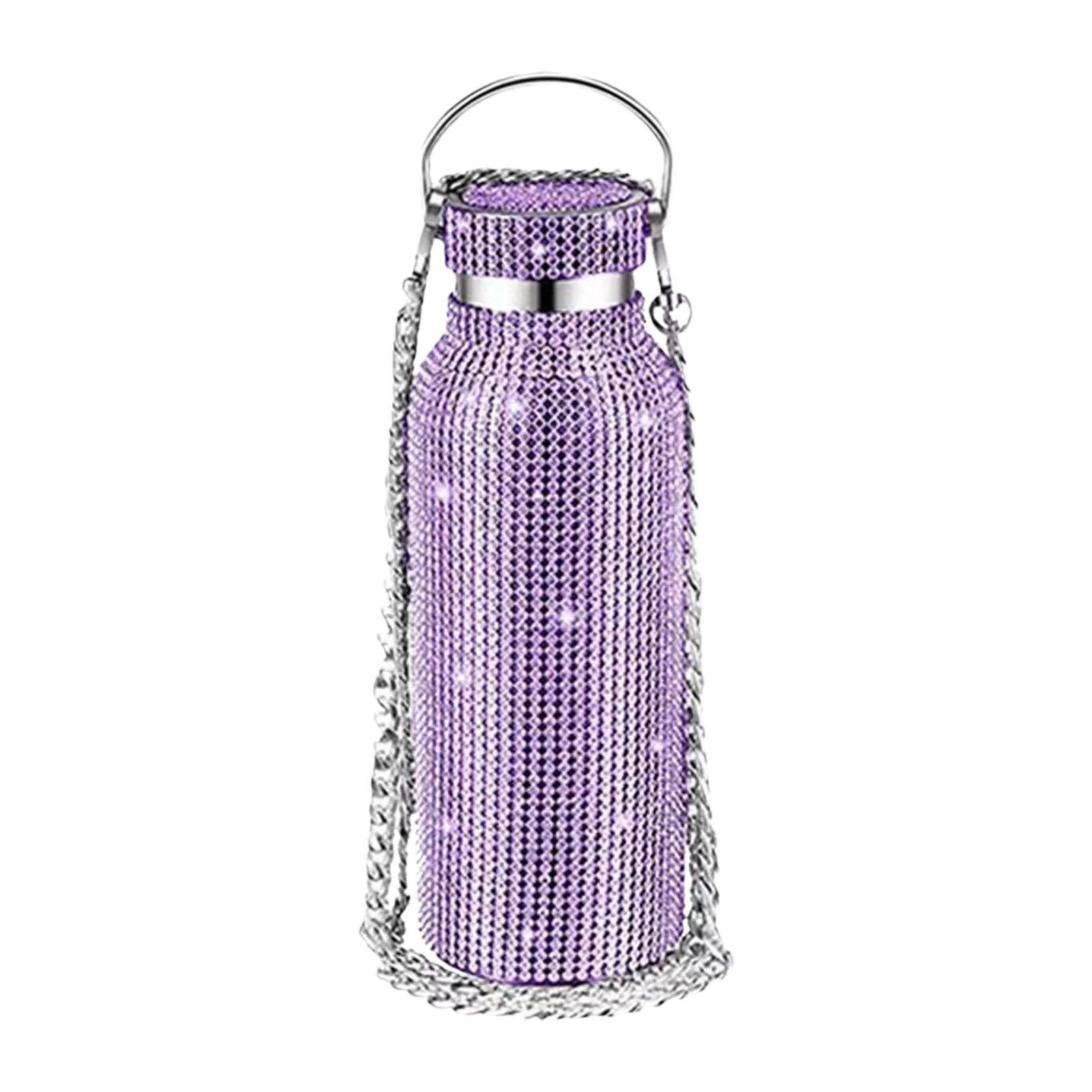 Bling Water Bottle Rhinestone Diamond Stainless Steel Glitter Insulated Bottle