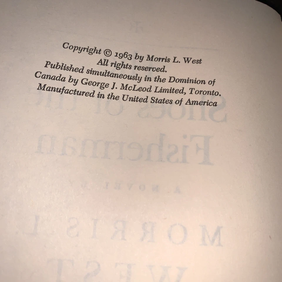 1963 Vintage Novel "The Shoes of the Fisherman" - Image 3 of 3