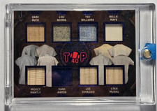 2025 LEAF TOP 40 IN THE GAME USED SPORTS #BBT-5 BABE RUTH, MICKEY MANTLE,  7/8