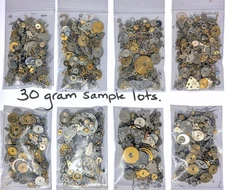 Real Steampunk Gears Cogs Old Watch Parts Lot Pieces Jewelry Vintage 30g/1OZ