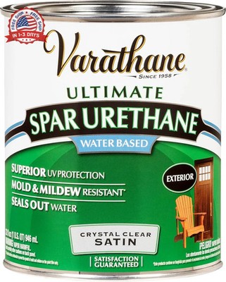 Varathane 250241H Water-Based Ultimate Spar Urethane, Quart, Satin