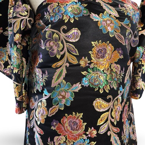 NWT ASOS Oriental Statement Puff Sleeve Off The Shoulder Embroidered Mini Dress - Picture 4 of 9