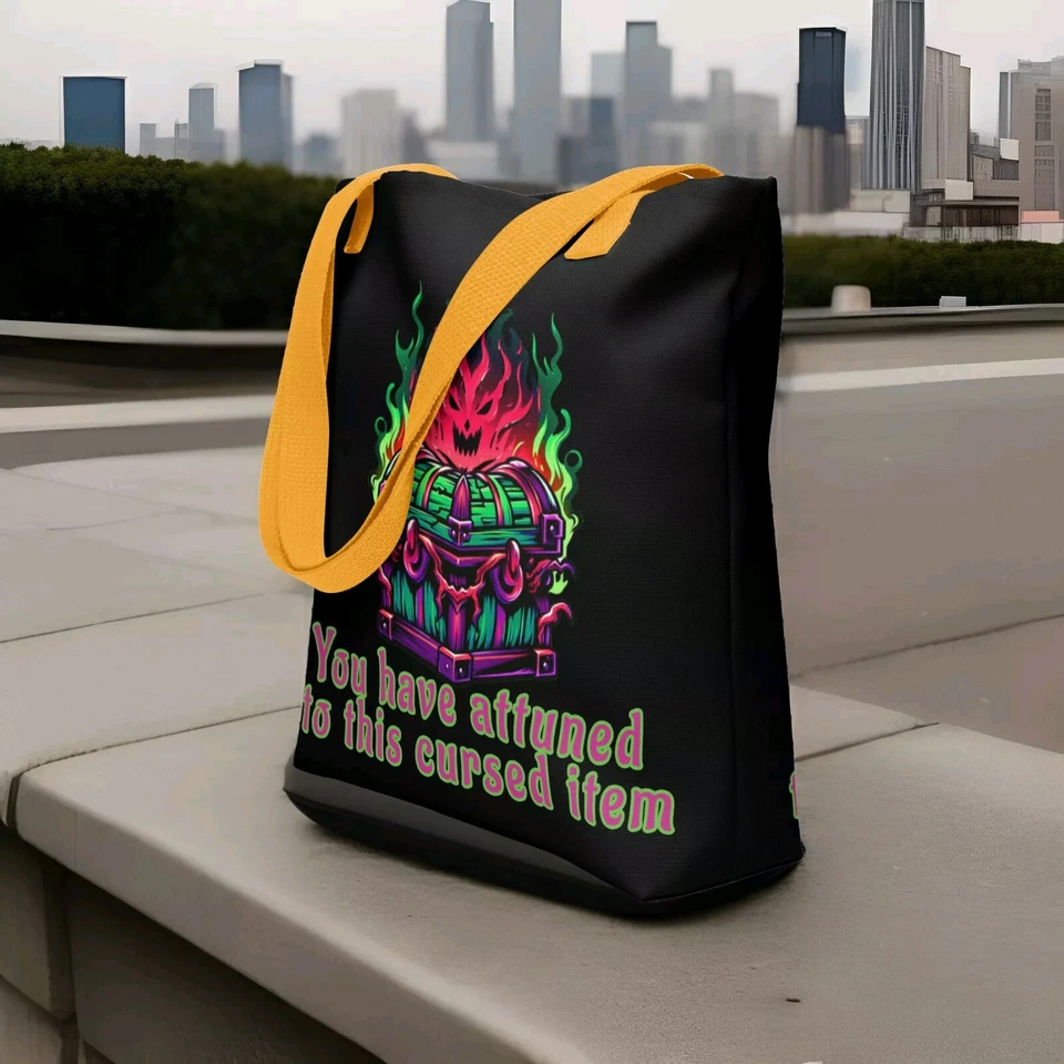 桌面 D&D 托特包 持有诅咒物品 15" X 15" 3 手柄颜色 DM 礼物 — 第 4/4 张图片