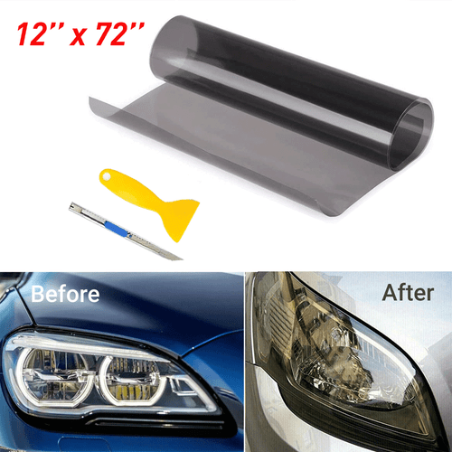 Headlight Film Protection Smoke Tail Tint light Fog Side Marker Vinyl LightBlack