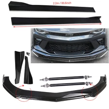 Front Bumper Lip Spoiler Splitter Body Kit/Side Skirt /Rear For CAMRO Glossy
