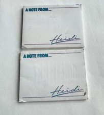 2 NOS Vintage Post it notes Personalized Name 1989 Made in USA " HEIDI " Sealed
