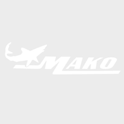 #ad Mako Boat Decal 166118 White Shark Logo Sticker $30.12