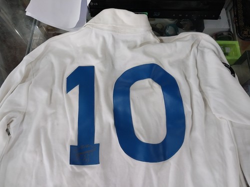 SIGNED DIEGO MARADONA Napoli AWAY WHITE Jersey NUMBER 10 - Picture 3 of 22
