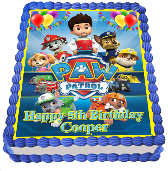 PAW PATROL REAL EDIBLE ICING CAKE TOPPER PARTY IMAGE FROSTING SHEET