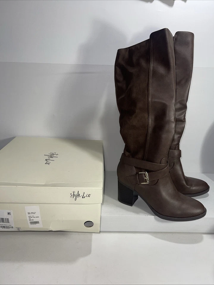 Женские сапоги Style & Co Hazell с пряжкой размер 8 M поврежденная коробка - Изображение 2 из 4