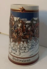 Vintage 1989 Anheuser Busch Budweiser Beer Stein/Mug Ceramarte Brazil