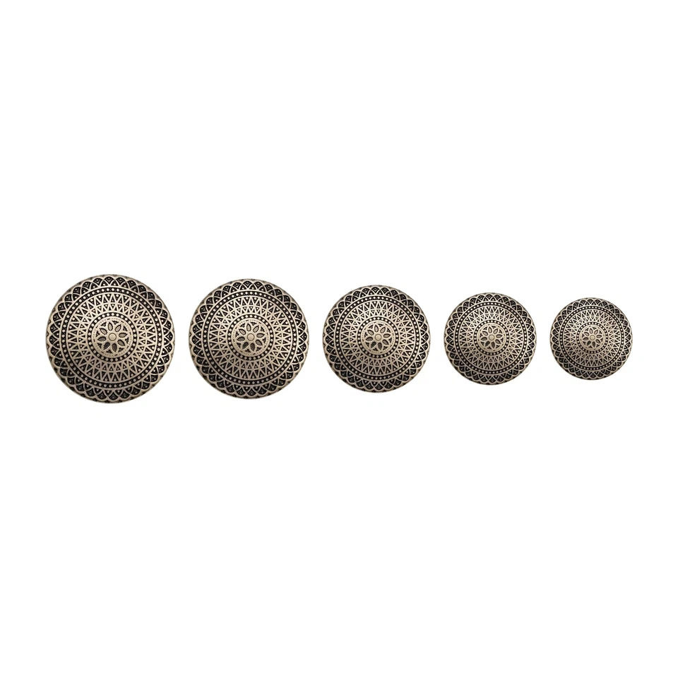 5pcs Vintage Metal Buttons for DIY Crafts, Sewing, Clothing Decoration 15-25mm - Image 3 of 3