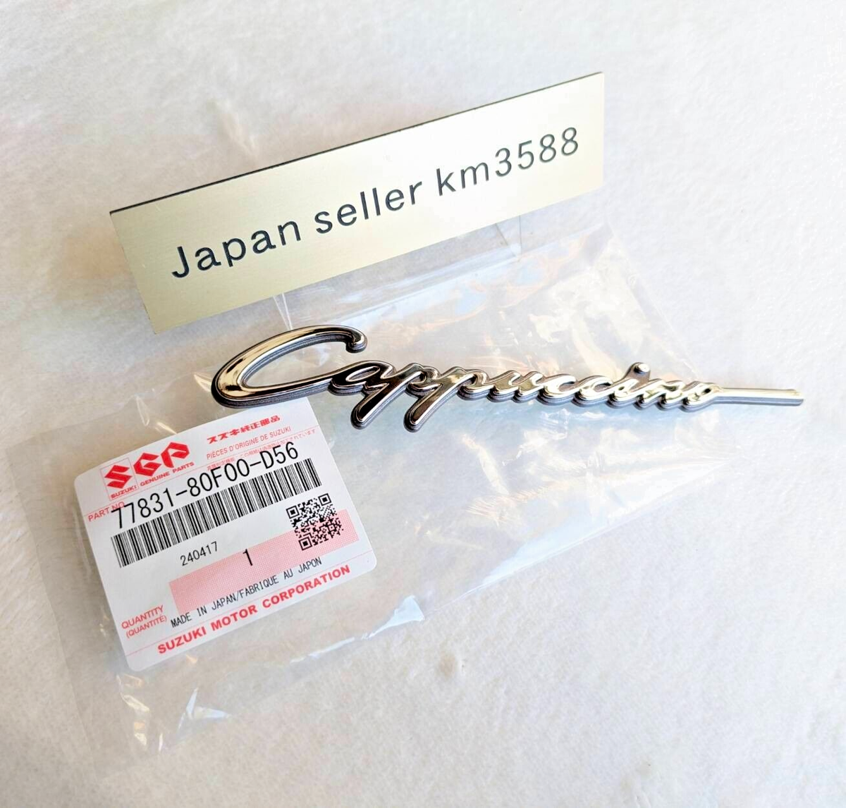 Genuine Suzuki Cappuccino EA11R EA21R Trunk Lid Rear Emblem 77831