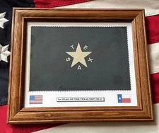 First Lone Star Flag of the Texas Republic..Zavala Flag, Texas Wall Decor