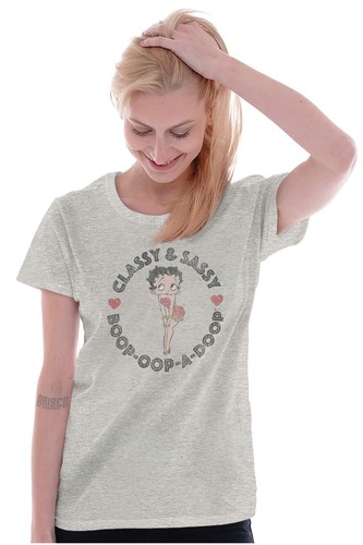 Betty Boop Classy and Sassy Vintage Cartoon Womens Top Junior Graphic Tee - Picture 3 of 8