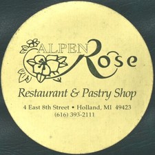 1990s Alpen Rose Restaurant Pastry Shop Menu Holland  Ottawa Allegan Co Michigan