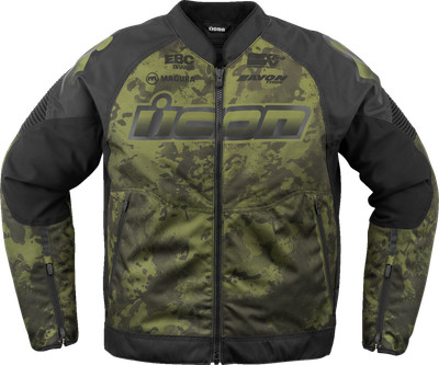 Icon Overlord3 Ce Magnacross Jacket - Green - Medium