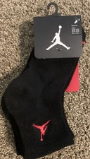 Jordan Jumpman Crew 3-Pack Socks Youth Size 3Y-5Y / Women's 5-7 WJ0010-023 New