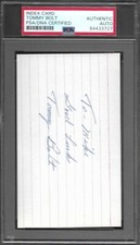 Tommy Bolt  PGA  1 Major SIGNED AUTOGRAPH 3x5 INDEX CARD  PSA / DNA AUTHENTIC  C