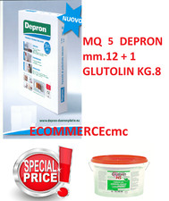KIT 5 PANNELLI ISOLANTI DEPRON 125X80CM H12mm + COLLA ADESIVO 8KG GLUTOLIN HS