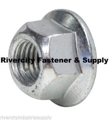 (100) M10-1.5 Metric Hex Flange All Metal Lock Nuts Class 10 DIN 6927 Zinc Plate