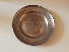 Antiker Zinnteller Familie Wedekind Wappen Stempel FDMH Nil Differre selten