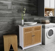 EUGAD Badschrank Waschbeckenunterschrank Waschtisch MDF mit 2 Türe 60x30x60 cm