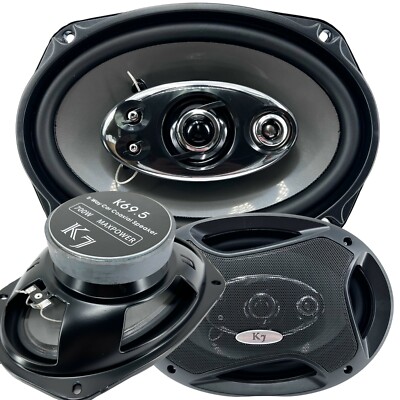 2x Audiotek K7 6x9 1400 Watt 5-Way Red Car Audio Stereo Coaxial