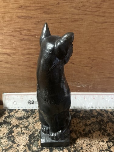 Laci Anthony De Gerenday Black Cat Chalkware Sculpture Lyme College - Picture 8 of 11