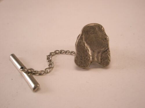 Sterling Silver Dogs Head Vintage Tie Tack Lapel Pin animal terrier kennel club - Foto 1 di 6