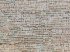 NOCH 56642 3D-Kartonplatte Kalksteinmauer beige für Spurweite H0