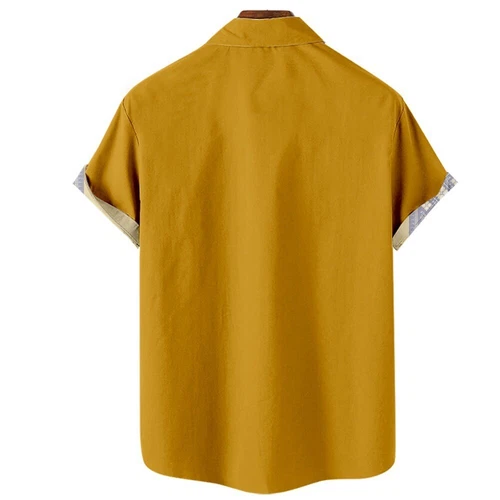 Camisa de vestir de boda de playa de guayabera cubana informal con botones de manga corta para hombre - Imagen 28 de 43