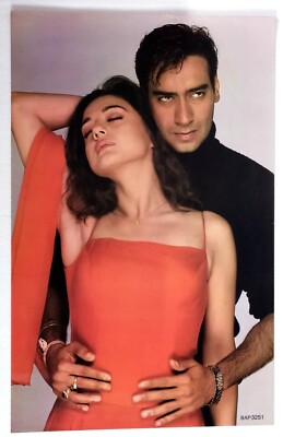 Bollywood Actors Preity Zinta Ajay Devgan Rare Old Original Poster India