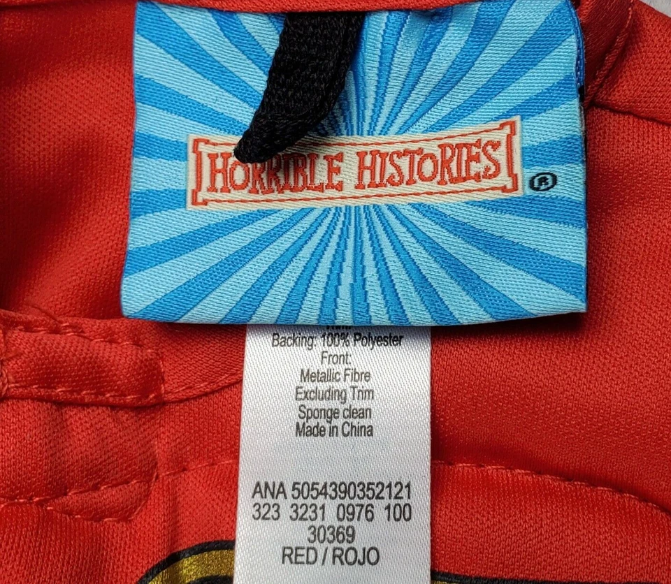 Horrible Historias Disfraz Gladiador Niño Talla 5-6 Años Halloween Vestir Rojo Foto 4 de 4