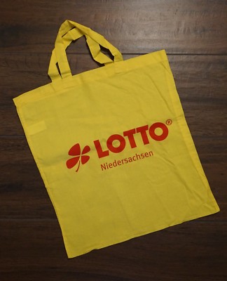 Stoffbeutel Lotto Niedersachsen NEU gelb rot Jutebeutel Beutel Tasche sammeln