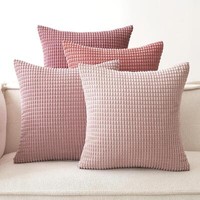 Kordsamt Kissenbezug 4Er Set Dekokissen Rosa 40X40 Cm