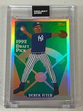 Topps Project 2020 - #356 DEREK JETER by KEITH SHORE RAINBOW FOIL PR=178  SSP