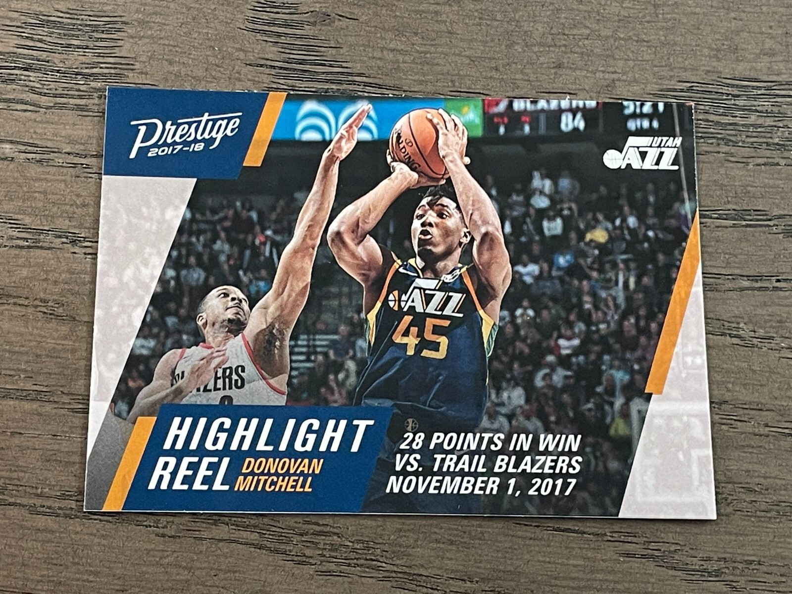 2017-18 Panini Prestige Highlight Reel Donovan Mitchell Rookie #10 Utah Jazz