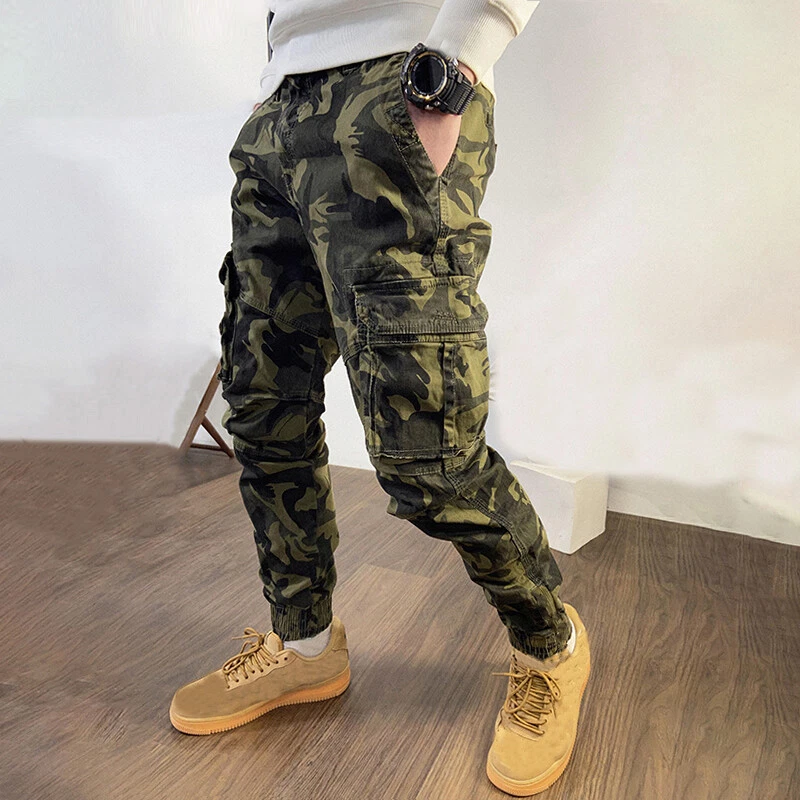 Mens skinny shop camo trousers