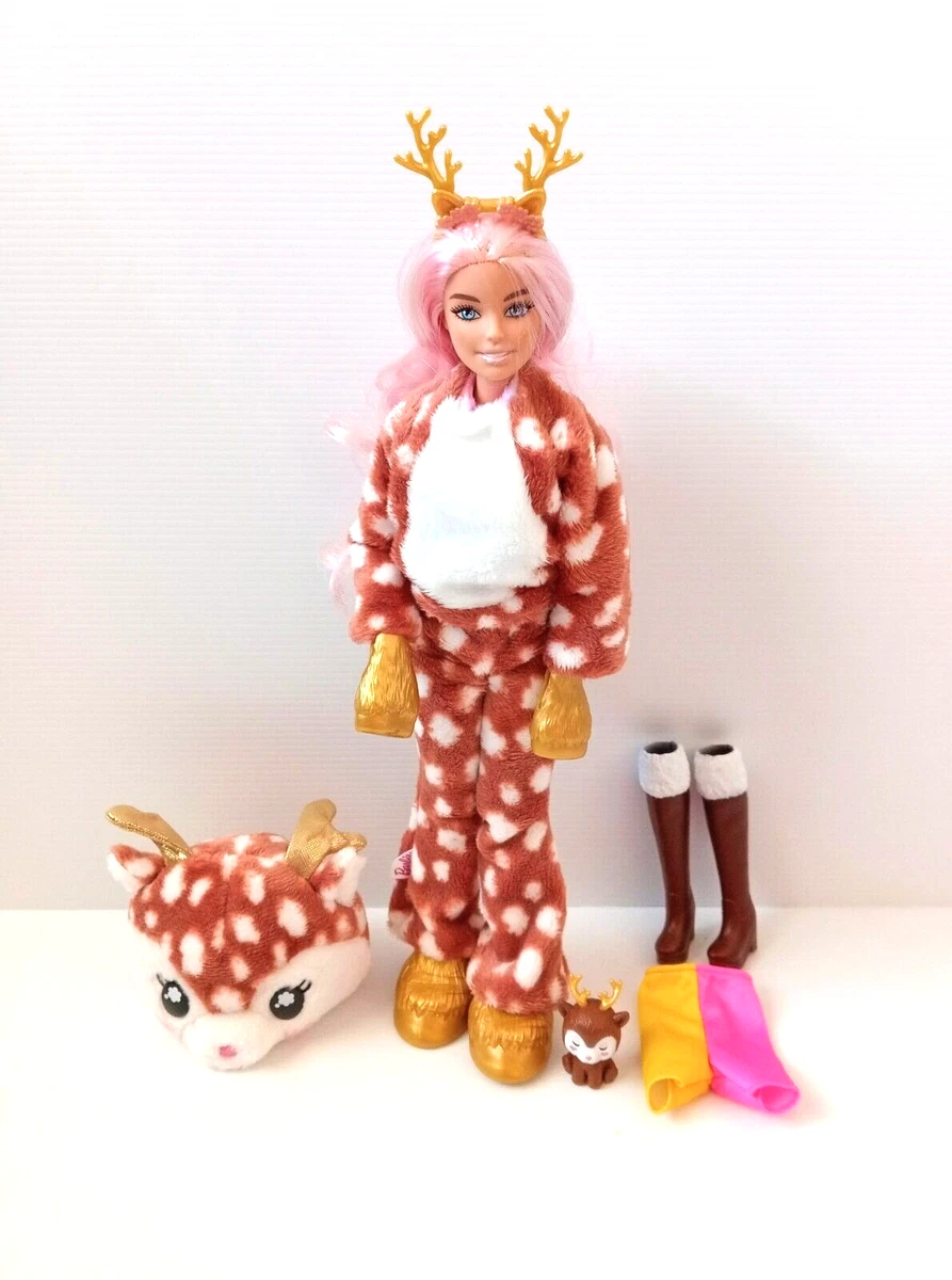 Mattel Barbie Cutie Reveal Snowflake Sparkle Deer Doll eBay