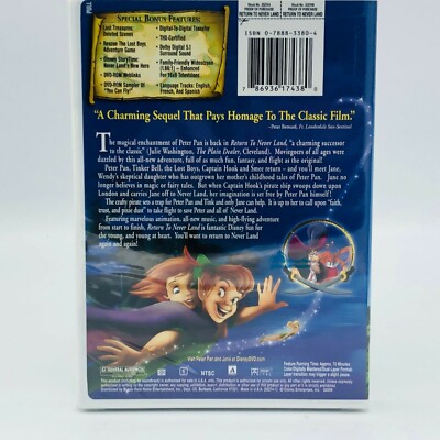 Peter Pan In Return To Never Land, Walt Disney, DVD | eBay